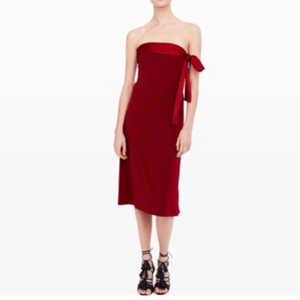 Club Monaco Strapless Red Dress 00